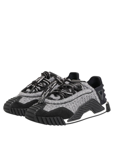 Dolce & Gabbana Schwarz Grau NS1 Low Top Turnschuhe Schuhe