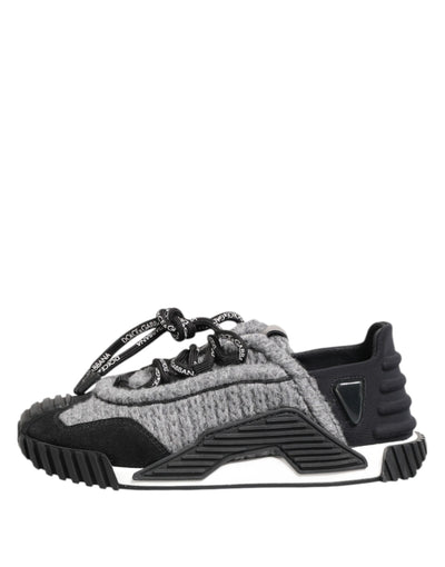 Dolce & Gabbana Schwarz Grau NS1 Low Top Turnschuhe Schuhe