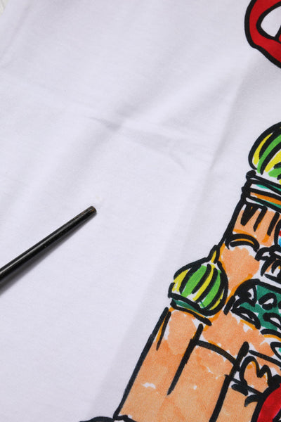 Dolce & Gabbana Weißes DG Loves Moscow T-Shirt mit Rundhalsausschnitt