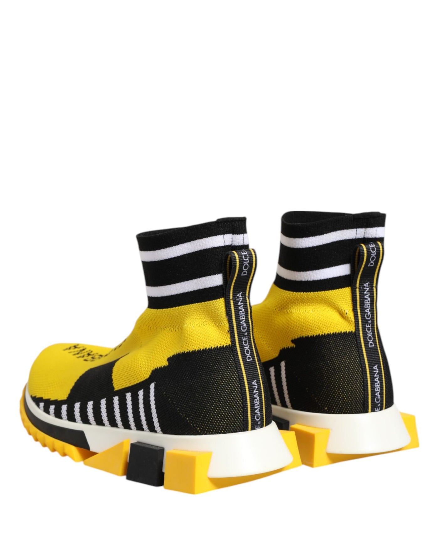Dolce & Gabbana Gelb Schwarz Sorrento Socken Sneakers Schuhe
