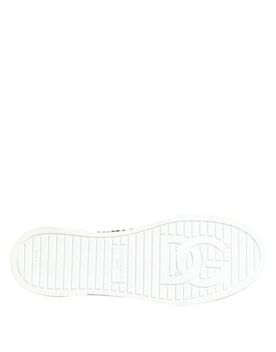 Dolce & Gabbana Grün Portofino Crystal DG Logo Sneakers Schuhe