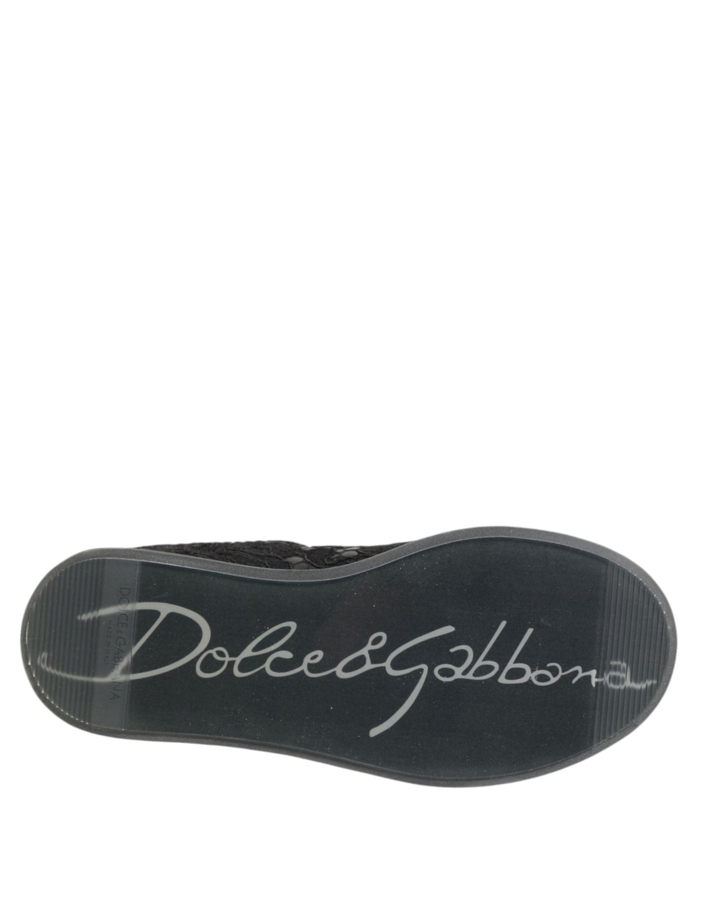 Dolce & Gabbana Schwarz Floral Spitze Low Top Sneakers Schuhe