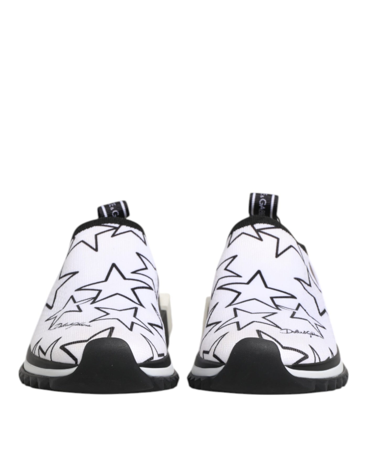 Dolce & Gabbana Weiß Sterne Sorrento Low Top Turnschuhe Schuhe