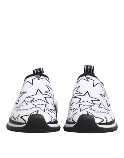 Dolce & Gabbana Weiß Sterne Sorrento Low Top Turnschuhe Schuhe