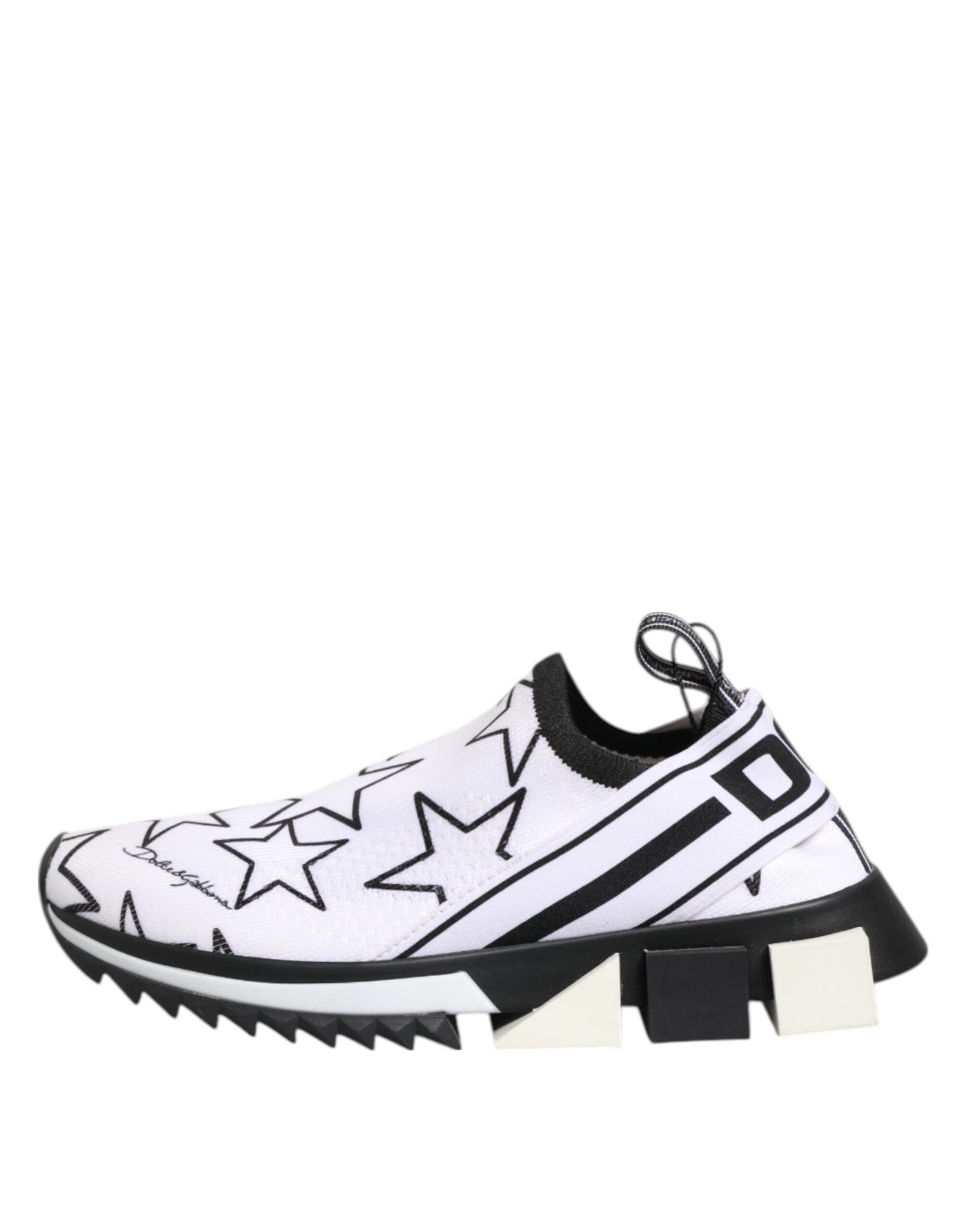 Dolce & Gabbana Weiß Sterne Sorrento Low Top Turnschuhe Schuhe