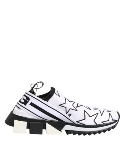 Dolce & Gabbana Weiß Sterne Sorrento Low Top Turnschuhe Schuhe