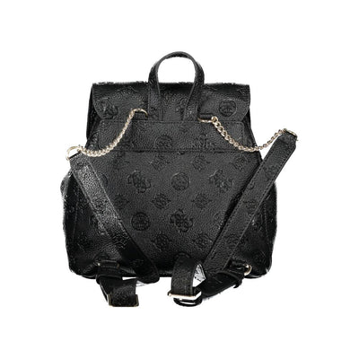 Guess Jeans Schwarzer Polyethylen-Rucksack