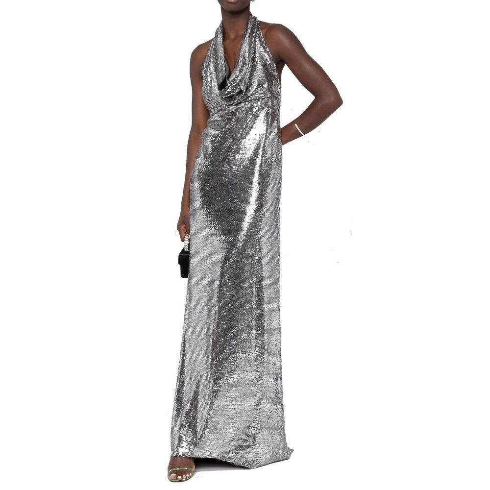 BLANCA VITA Langes Kleid mit Pailletten-Verzierung