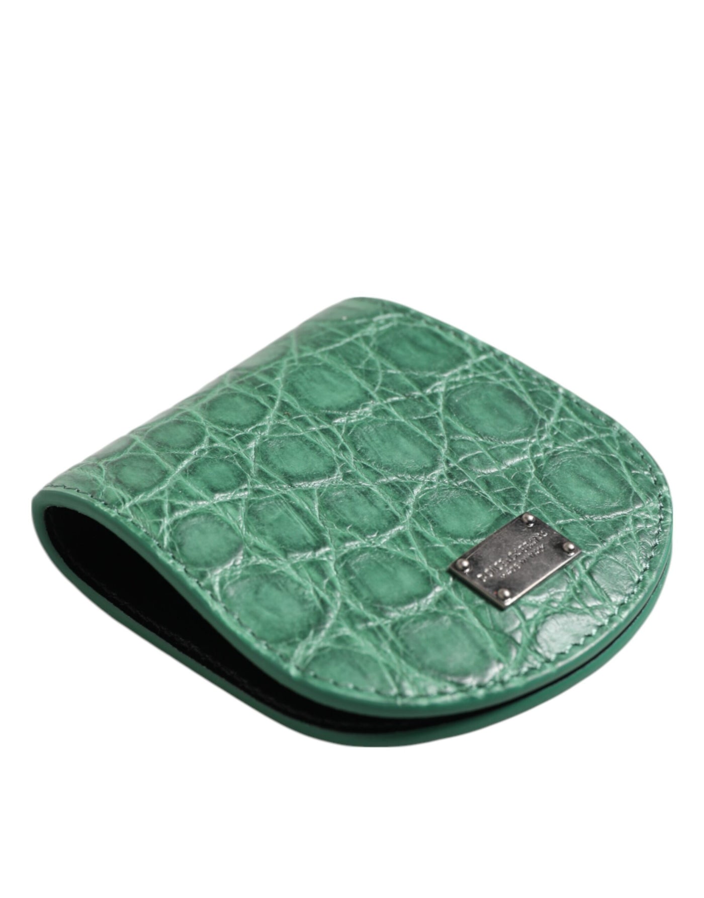 Dolce & Gabbana Grüne exotische Haut Münze Kondom Fall Halter Tasche Brieftasche