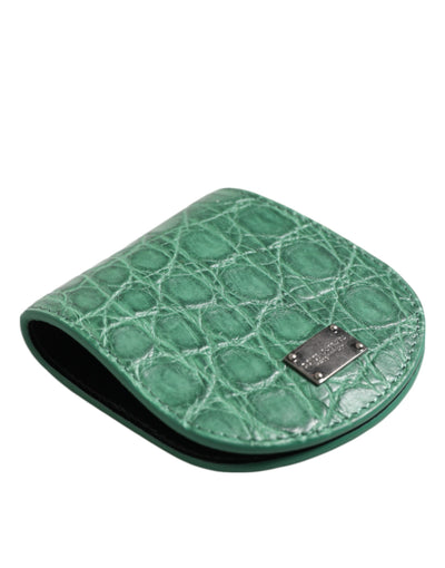 Dolce & Gabbana Grüne exotische Haut Münze Kondom Fall Halter Tasche Brieftasche