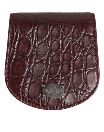 Dolce & Gabbana Burgunder Exotische Haut Münze Kondom Fall Halter Tasche Brieftasche