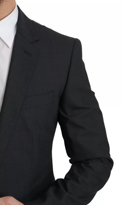 Dolce & Gabbana Slim Fit MARTINI Anzug aus Wolle, grau