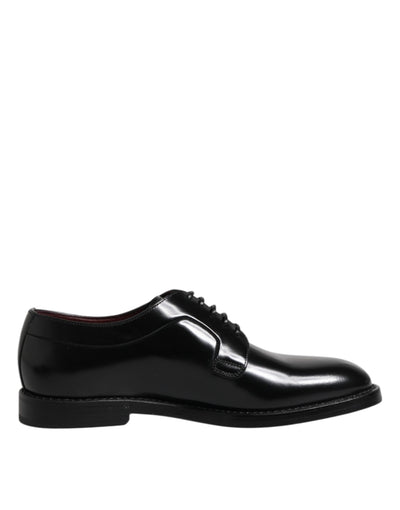 Dolce & Gabbana Schwarze Kalbsleder Schnürschuhe