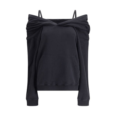 MM6 Baumwoll-Sweatshirt mit überschnittenen Schultern