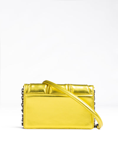 Ferrari Metall Gelbe GT Lackledertasche mit Kette