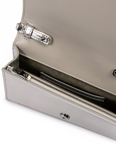 Ferrari Metal Silver GT Lackleder Tasche mit Kette