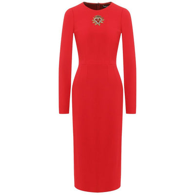 Dolce & Gabbana Rotes Viskosekleid