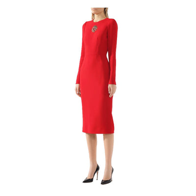Dolce & Gabbana Rotes Viskosekleid