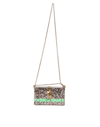 Dolce & Gabbana Multicolor PurseBox Mode Sinner Glitter Crossbody Tasche