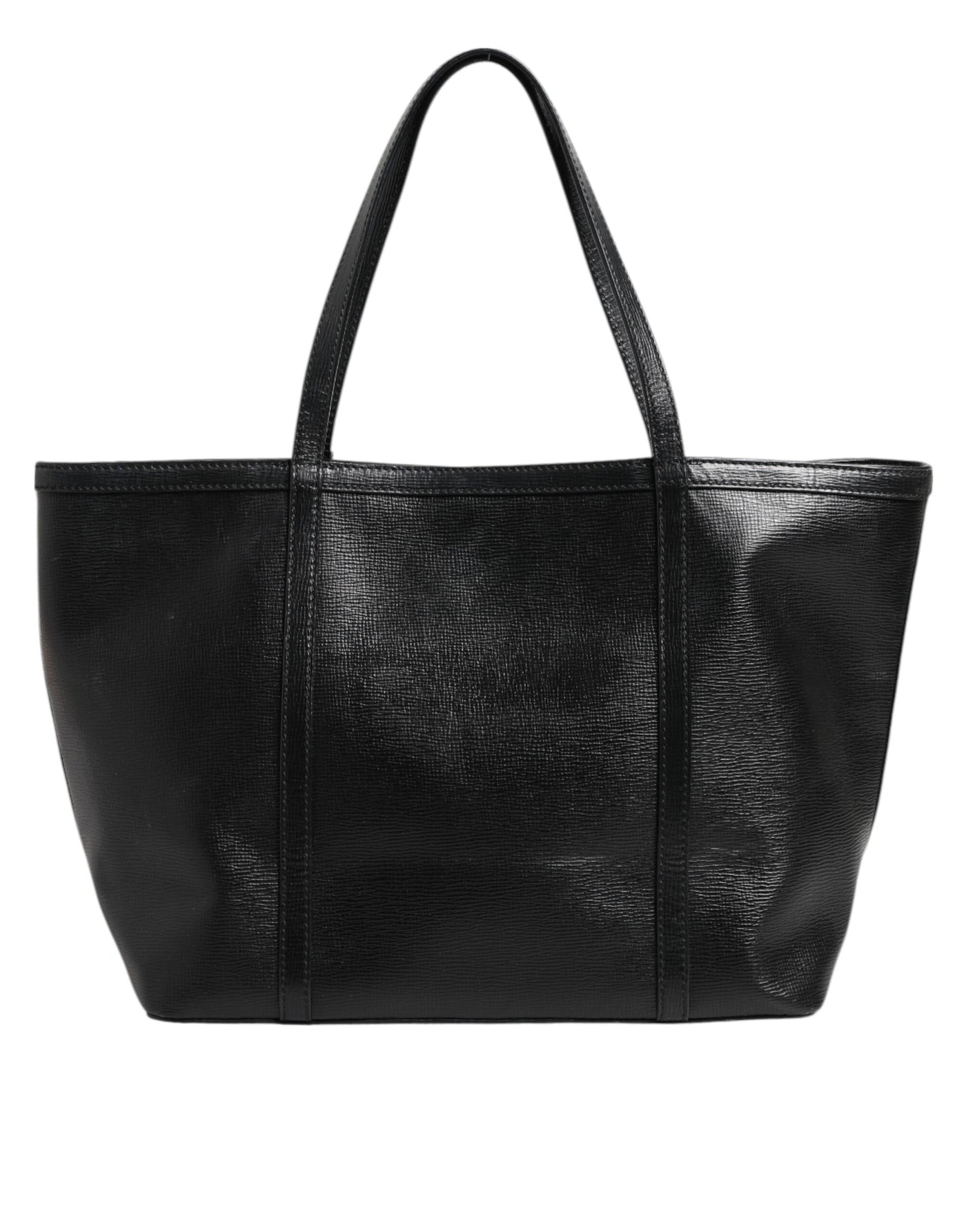 Dolce & Gabbana Schwarz Leder Miss Escape Shopping Tote Frauen Borse Tasche