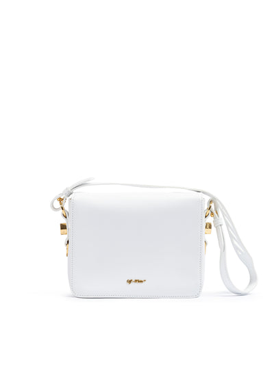 Off-White Weiß/Gold Metallic-Streifen Crossbody Tasche