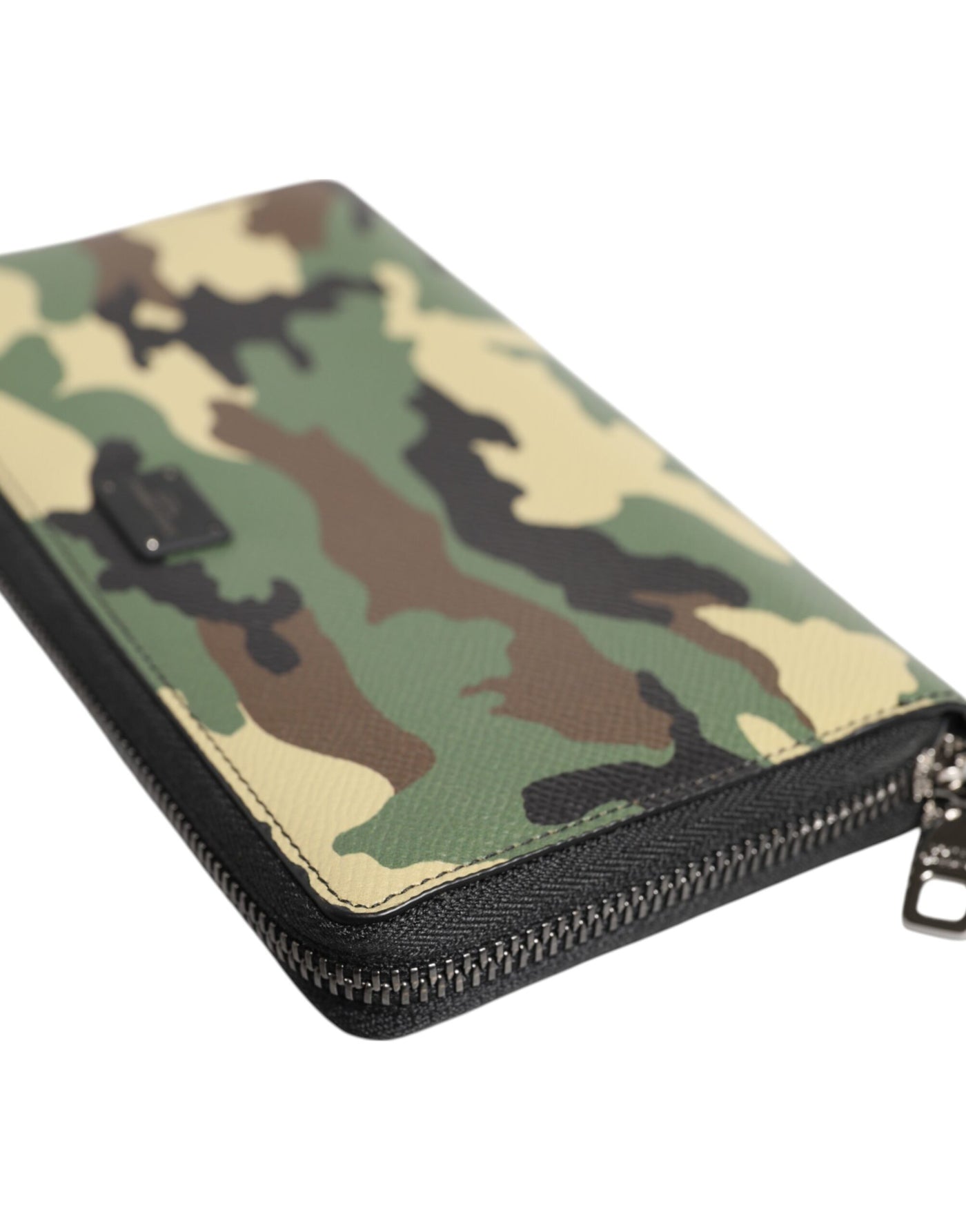 Dolce & Gabbana Multicolor Camouflage Logo Zip Around Continental Geldbörse