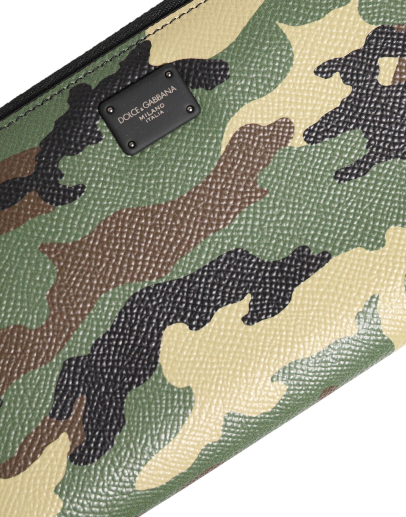 Dolce & Gabbana Multicolor Camouflage Logo Zip Around Continental Geldbörse