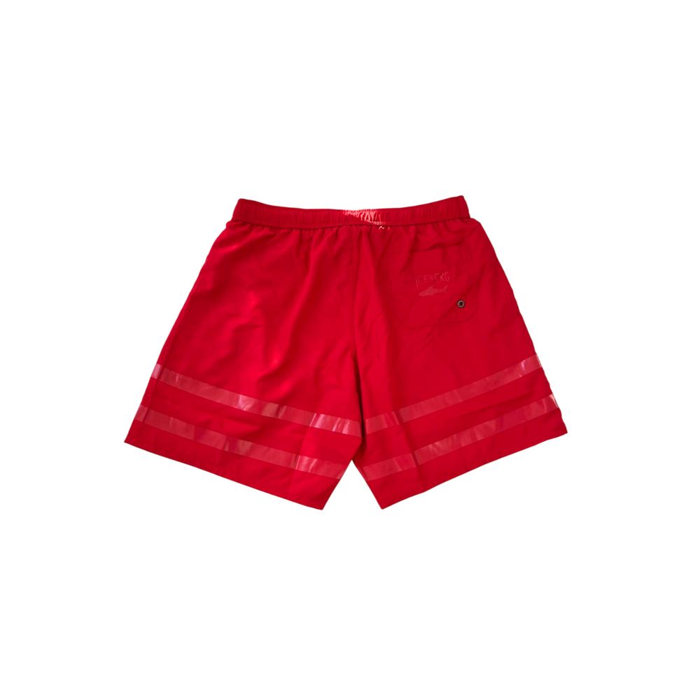 Iceberg Rotes Polyester Männer schwimmen kurz