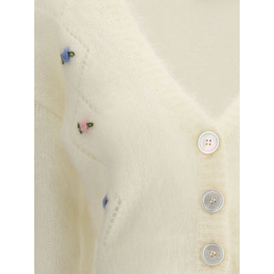 Alessandra Rich Mohair-Cardigan mit Stickerei