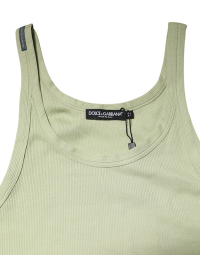 Dolce & Gabbana Hellgrünes Tank-T-Shirt ärmellos Männer Männer-T-Shirt