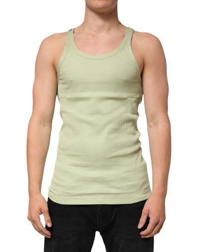 Dolce & Gabbana Hellgrünes Tank-T-Shirt ärmellos Männer Männer-T-Shirt