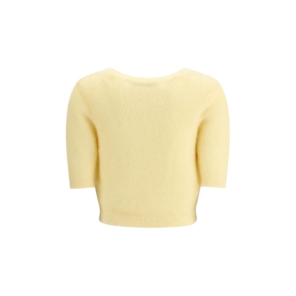 Alessandra Rich Kurzarm-Pullover aus Mohair
