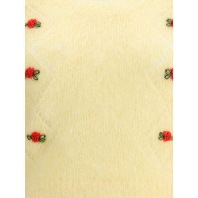 Alessandra Rich Kurzarm-Pullover aus Mohair