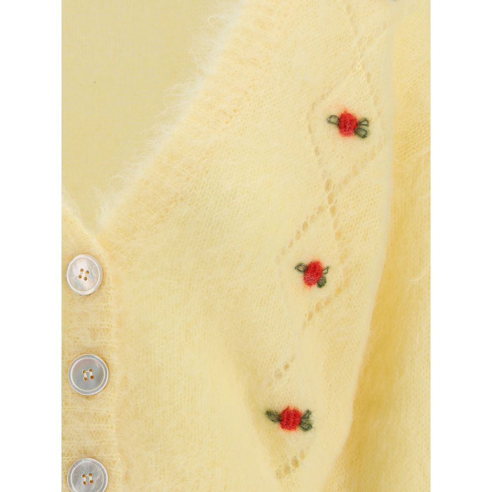 Alessandra Rich Mohair-Cardigan mit Stickerei