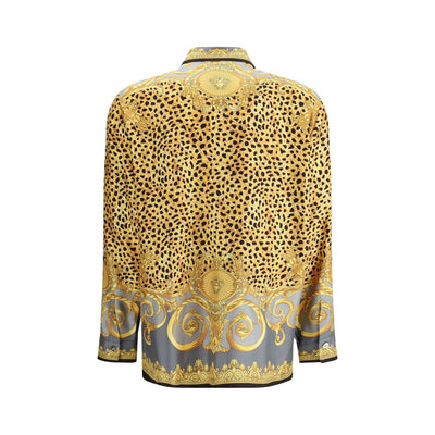 Versace Seidengeparden-Foulardhemd
