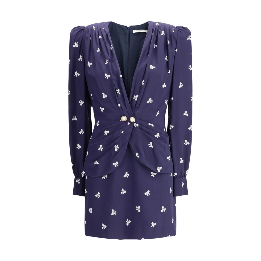 Alessandra Rich Kurzes Kleid mit Schleifenmuster