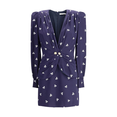 Alessandra Rich Kurzes Kleid mit Schleifenmuster