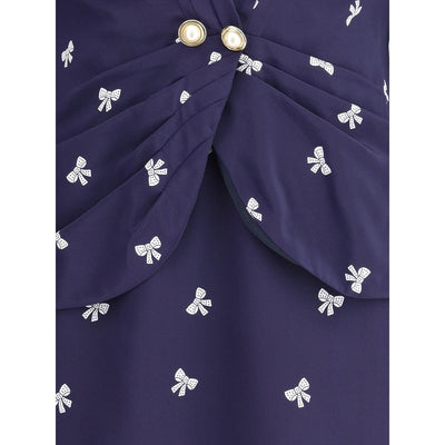 Alessandra Rich Kurzes Kleid mit Schleifenmuster