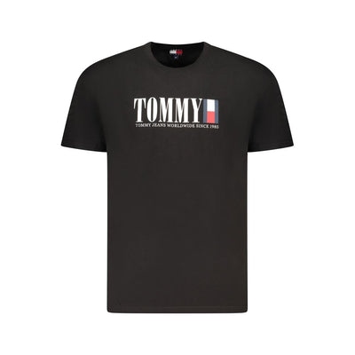 Tommy Hilfiger Schwarzes Baumwolle Männer T-Shirt