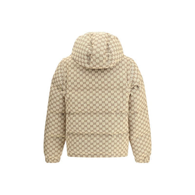 Gucci GG gemusterte wattierte Daunenjacke