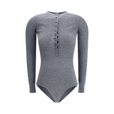 Self-Portrait Langärmeliger Bodysuit aus Wolle