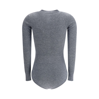Self-Portrait Langärmeliger Bodysuit aus Wolle