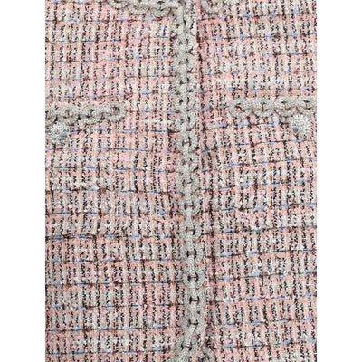 Self-Portrait Bouclé-Pelzjacke mit Bündchen
