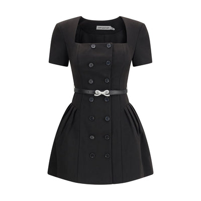 Self-Portrait Kurzärmeliges Kleid aus Krepp