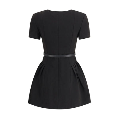 Self-Portrait Kurzärmeliges Kleid aus Krepp