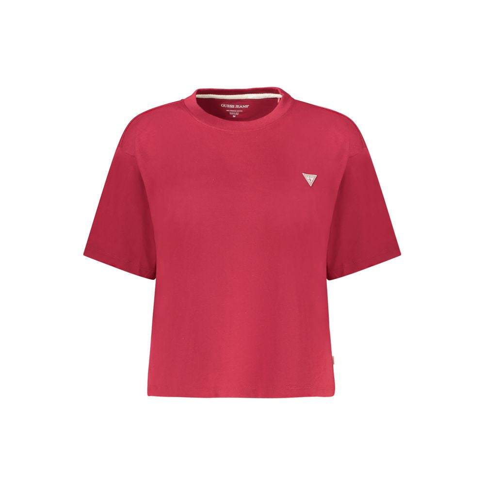 Guess Jeans Rotes Baumwoll-Top für Frauen