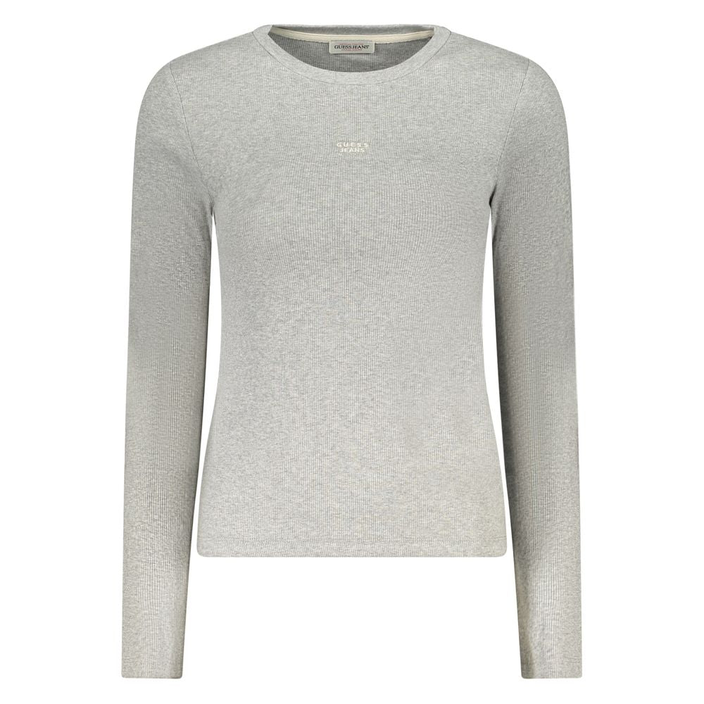 Guess Jeans Graues Baumwoll-T-Shirt für Frauen