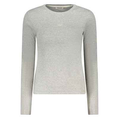 Guess Jeans Graues Baumwoll-T-Shirt für Frauen
