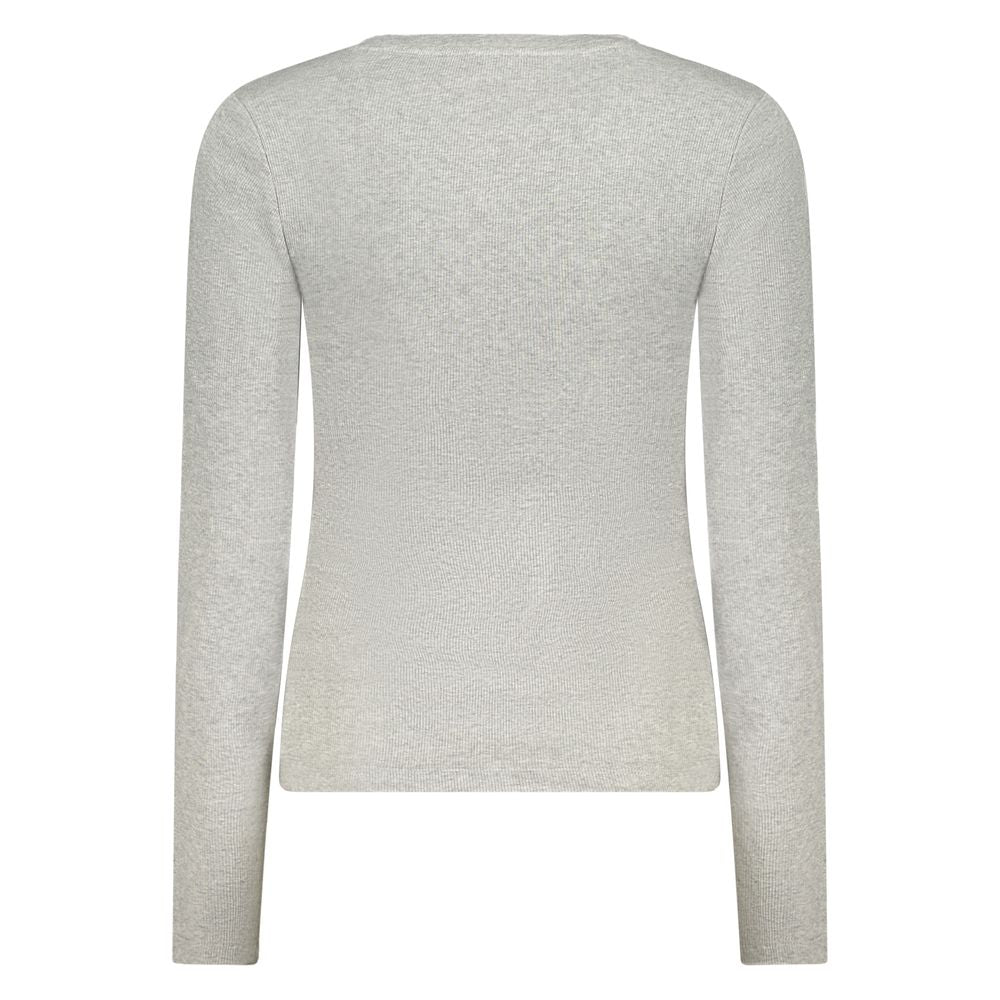 Guess Jeans Graues Baumwoll-T-Shirt für Frauen