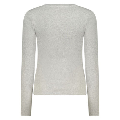 Guess Jeans Graues Baumwoll-T-Shirt für Frauen